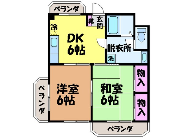 ボヌール福音・の物件間取画像